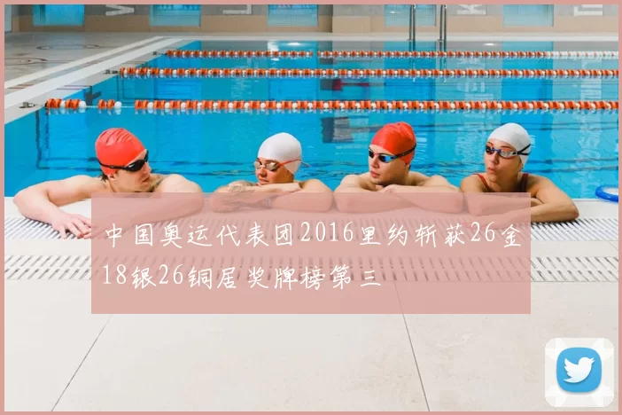 中国奥运代表团2016里约斩获26金18银26铜居奖牌榜第三